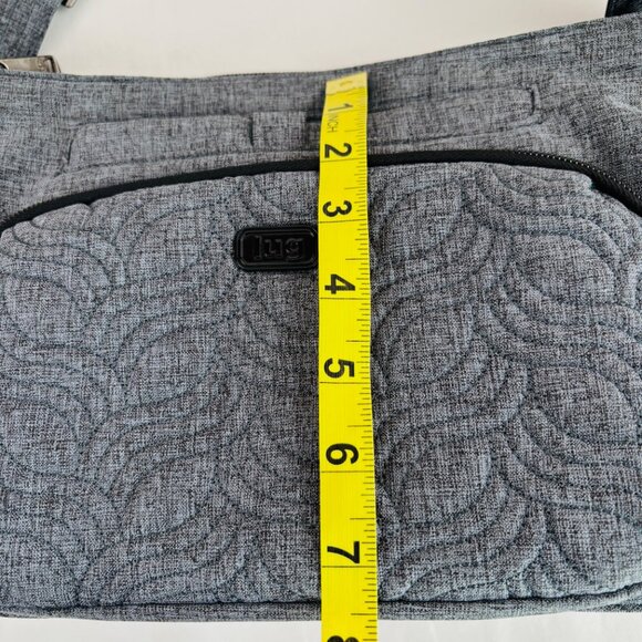 Lug Samba Quilted Gray Crossbody Textured Cloth Design - Picture 13 of 14